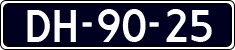 License plate of the Netherlands, Imported oldtimers (cars)