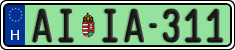 license plates of Hungary, Regular plates (2022)