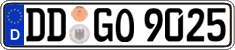 German license plate, Regular plates
