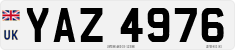License plate of the United Kingdom, Northern Ireland (1966)