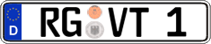 German license plate, Regular plates
