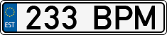 License plate of Estonia, Regular car plates