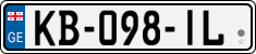 License plate of Georgia, Cars (2014)
