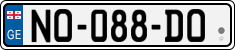 License plate of Georgia, Cars (2014)