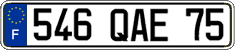 French license plate, FNI