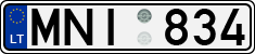 License plate of Lithuania, Cars