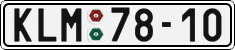 License plate of the Czech Republic, Cars (1960)