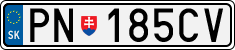 License plate of Slovakia, Cars