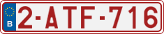 License plate of Belgium, Regular plates (2010)