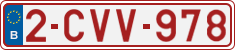 License plate of Belgium, Regular plates (2010)