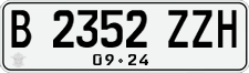 License plate of Indonesia, Regular plates