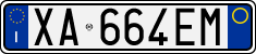 License plate of Italy, Cars (1994 year series)