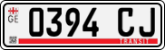 License plate of Georgia, Export transit plates