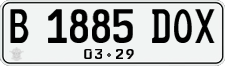 License plate of Indonesia, Regular plates