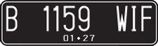License plate of Indonesia, Regular plates