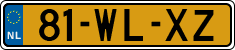 License plate of the Netherlands, Trailers