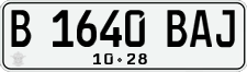 License plate of Indonesia, Regular plates