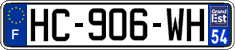 French license plate, SIV (ordinary)