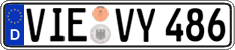 German license plate, Regular plates
