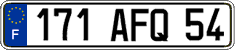 French license plate, FNI