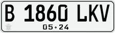 License plate of Indonesia, Regular plates