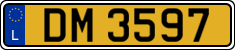 License plate of Luxembourg, 2003 year system