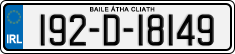 License plate of Ireland, Regular plates