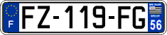 French license plate, SIV (ordinary)
