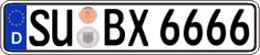 German license plate, Regular plates
