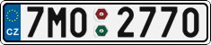 License plate of the Czech Republic, Cars (2001)