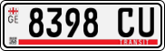 License plate of Georgia, Export transit plates