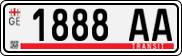 License plate of Georgia, Export transit plates