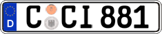 German license plate, Regular plates