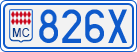 License plate of Monaco, Cars