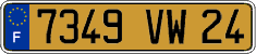 French license plate, FNI