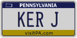 Pennsylvania, Vanity Plates