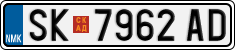 License plate of North Macedonia, Regular plates (2012)