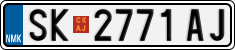License plate of North Macedonia, Regular plates (2012)