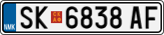 License plate of North Macedonia, Regular plates (2012)