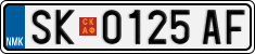 License plate of North Macedonia, Regular plates (2012)