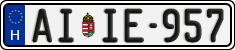 license plates of Hungary, Regular plates (2022)