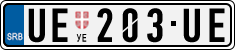 License plate of Serbia, Cars