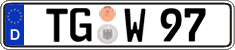 German license plate, Regular plates