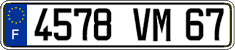 French license plate, FNI