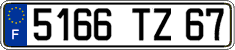 French license plate, FNI