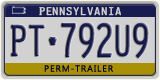 Pennsylvania, Specialty plates (AB-123XX)