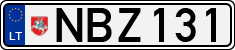License plate of Lithuania, Cars