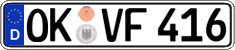 German license plate, Regular plates