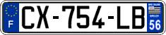 French license plate, SIV (ordinary)
