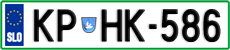 License plate of Slovenia, Cars